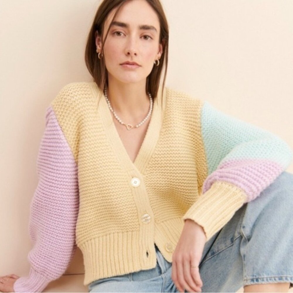 FOR LOVE & LEMONS Kerry Cropped Chunky size L NWT